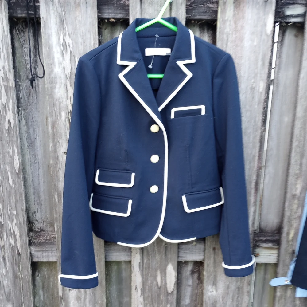 Tory Burch Nautical Blazer, Carrie Navy Resort